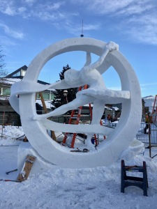 Snow sculpture competition in Breckenridge, Colorado