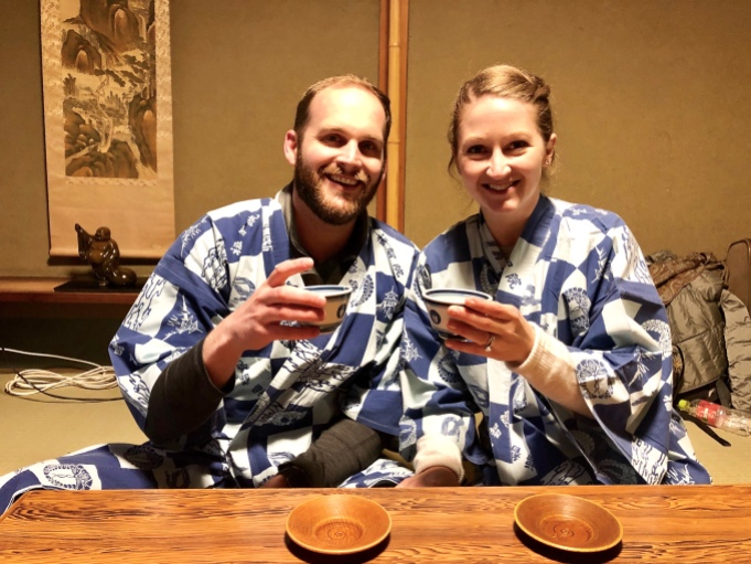 Tea time at Koyasan Onsen Fuchin, Mt. Koya Japan