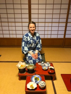Our monk style dinner at Koyasan Onsen Fuchin, Mt. Koya Japan